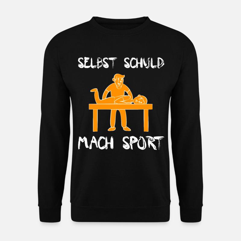 Physiotherapeut Humorvoll Geschenk Spruch Lustig - Unisex Pullover - Schwarz