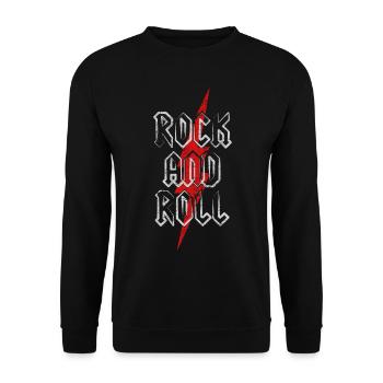 Rock And Roll Rock'N'Roll Heavy Metal Rocker - Unisex Pullover - Schwarz - Vorne - Alina (178cm) & Michal (187cm)