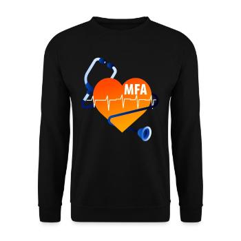 MFA Medical Assistant Physician Assistant - Unisex Sweatshirt - black - Front - Alina (178cm) & Michal (187cm)