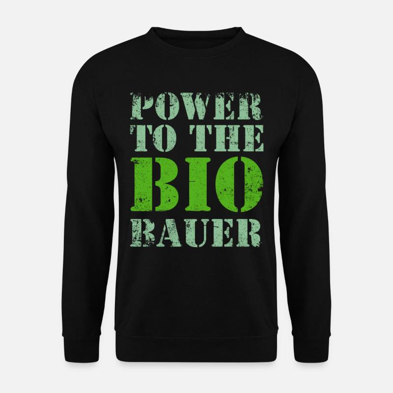 Bio Biobauer Grün Hell - Unisex Pullover - Schwarz