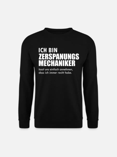 Zerspaner Zerspanungsmechaniker Geschenk - Unisex Pullover - Schwarz