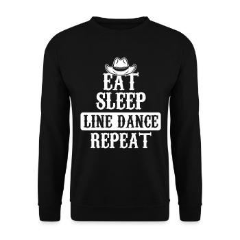Danse en ligne danse en ligne - Sweat-shirt Unisexe - noir - Devant - Alina (178cm) & Michal (187cm)