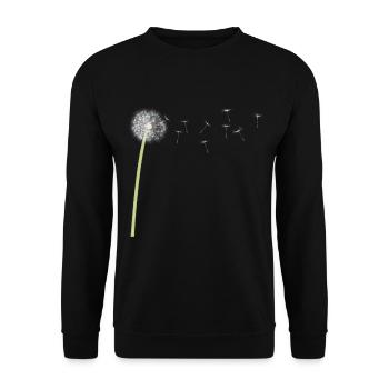 Pissenlit pissenlit motif graines mouches - Sweat-shirt Unisexe - noir - Devant - Alina (178cm) & Michal (187cm)