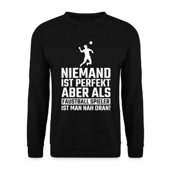Faustball - Unisex Pullover - Schwarz - Vorne - Alina (178cm) & Michal (187cm)