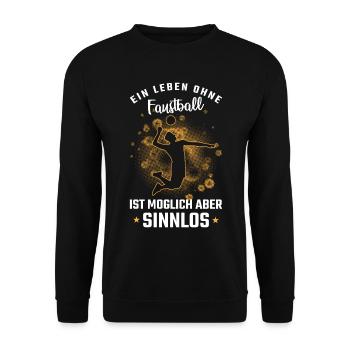 Faustball - Unisex Pullover - Schwarz - Vorne - Alina (178cm) & Michal (187cm)