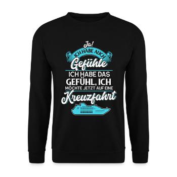 Kreuzfahrt Kreuzfahrtschiff Schiff Urlaub Geschenk - Unisex Pullover - Schwarz - Vorne - Alina (178cm) & Michal (187cm)