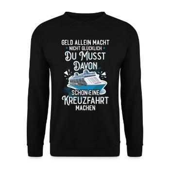 Kreuzfahrt - Unisex Pullover - Schwarz - Vorne - Alina (178cm) & Michal (187cm)