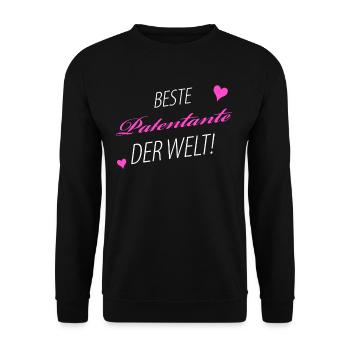 Patentante - Unisex Pullover - Schwarz - Vorne - Alina (178cm) & Michal (187cm)