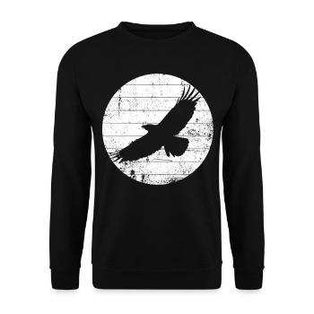 Raven - crow - Unisex Sweatshirt - black - Front - Alina (178cm) & Michal (187cm)