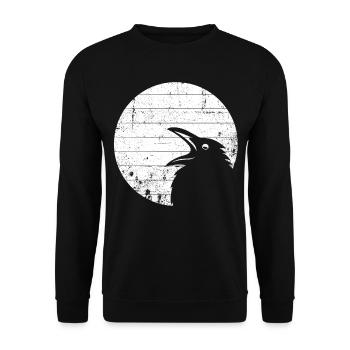 Raven - crow - Unisex Sweatshirt - black - Front - Alina (178cm) & Michal (187cm)