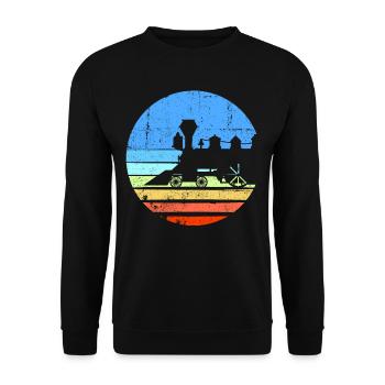 Zug Eisenbahn Eisenbahner trains drivers - Unisex Sweatshirt - black - Front - Alina (178cm) & Michal (187cm)