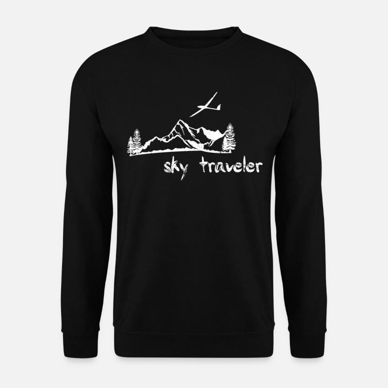Segelflugzeug segelfliegen Segelflieger Silot - Unisex Pullover - Schwarz