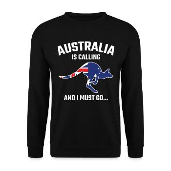 Australie kangourou cadeau - Sweat-shirt Unisexe - noir - Devant - Alina (178cm) & Michal (187cm)