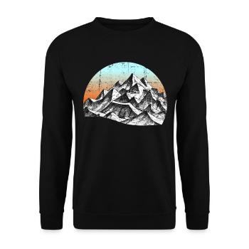 Randonnées montagnes montagnes alpines alpinisme montagne - Sweat-shirt Unisexe - noir - Devant - Alina (178cm) & Michal (187cm)
