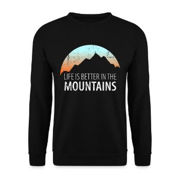 Randonnées montagnes montagnes alpines alpinisme montagne - Sweat-shirt Unisexe - noir - Devant - Alina (178cm) & Michal (187cm)