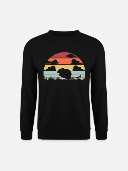 Degu retro Nagetier - Unisex Pullover - Schwarz