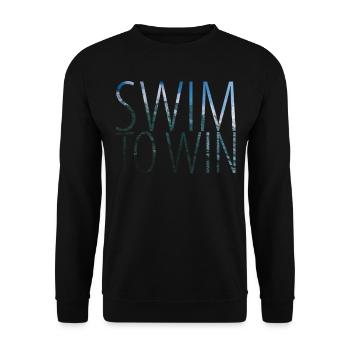 Lustiges Schwimmen Schwimmer Shirt - Unisex Pullover - Schwarz - Vorne - Alina (178cm) & Michal (187cm)
