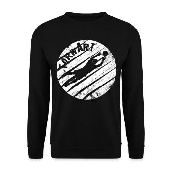 Fußball - Unisex Pullover - Schwarz - Vorne - Alina (178cm) & Michal (187cm)