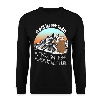 Randonnées montagnes montagnes alpines alpinisme montagne - Sweat-shirt Unisexe - noir - Devant - Alina (178cm) & Michal (187cm)
