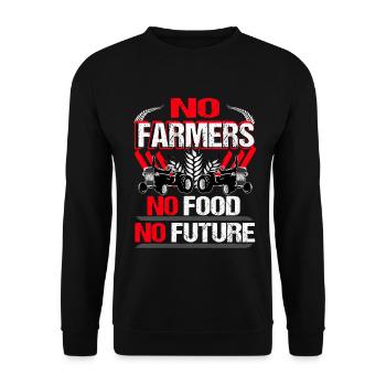 Pas d'agriculteurs, pas de nourriture, pas d'avenir - Sweat-shirt Unisexe - noir - Devant - Alina (178cm) & Michal (187cm)