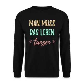 Tanzen - Unisex Pullover - Schwarz - Vorne - Alina (178cm) & Michal (187cm)