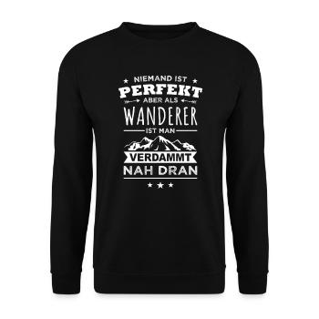 Randonneurs Personne n’est Parfaitement Renard Montagnes Alpes - Sweat-shirt Unisexe - noir - Devant - Alina (178cm) & Michal (187cm)