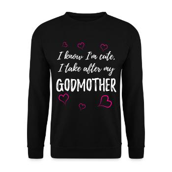 Patentante - Unisex Pullover - Schwarz - Vorne - Alina (178cm) & Michal (187cm)