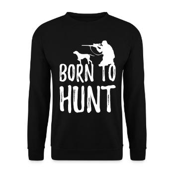 Hunter hunting hunting - Unisex Sweatshirt - black - Front - Alina (178cm) & Michal (187cm)