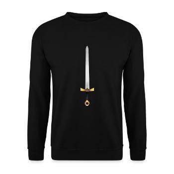 Golden knight sword - Unisex Sweatshirt - black - Front - Alina (178cm) & Michal (187cm)
