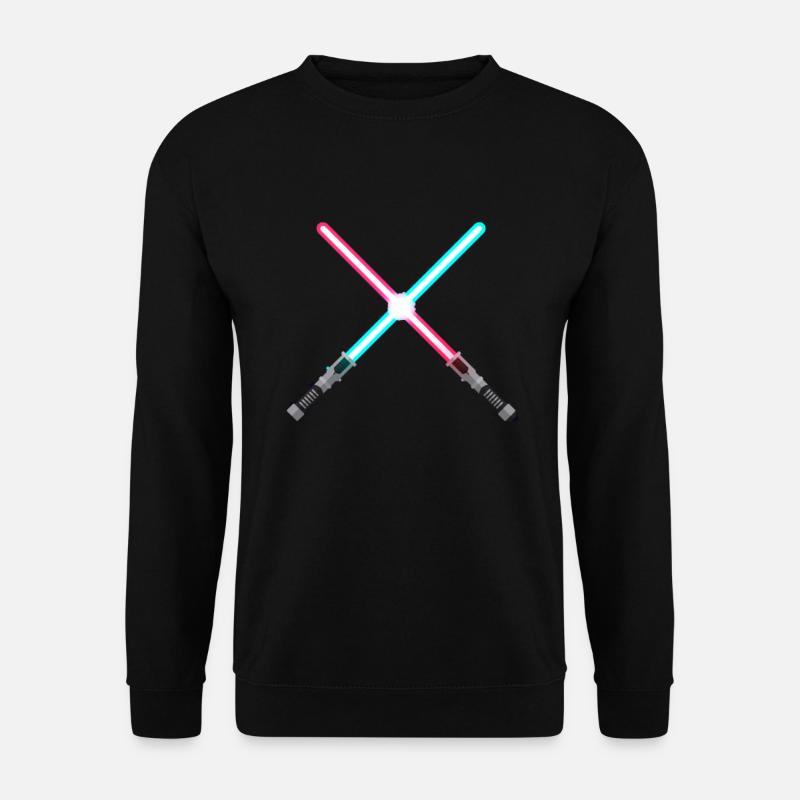 Two Laser Swords Light Swords Licht Schwert - Unisex Pullover - Schwarz
