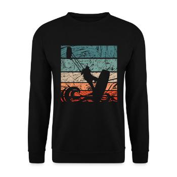 Kitesurfer Vintage - Sweat-shirt Unisexe - noir - Devant - Alina (178cm) & Michal (187cm)