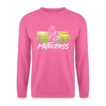 Motocross moto motorsport - Sweat-shirt Unisexe - rose - Devant