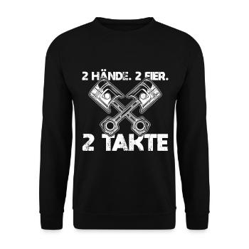 Drôle Moby mobylette visseuse sort moteur cadeau - Sweat-shirt Unisexe - noir - Devant - Alina (178cm) & Michal (187cm)