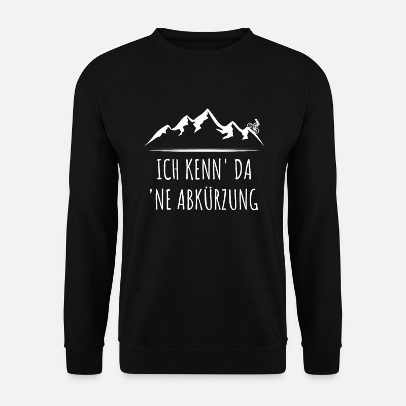 Ich kenn da ne Abkürzung Mountainbike Spruch MTB - Unisex Pullover - Schwarz