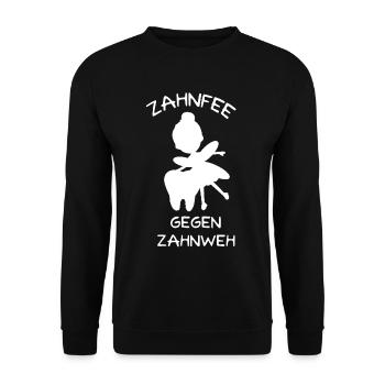 Zahnarzt Zahn Zahnfee Zahnliebe Geschenk Spruch - Unisex Pullover - Schwarz - Vorne - Alina (178cm) & Michal (187cm)