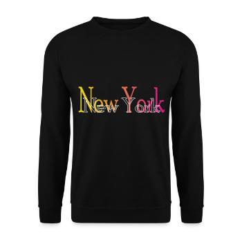 New York - Unisex Sweatshirt - black - Front - Alina (178cm) & Michal (187cm)