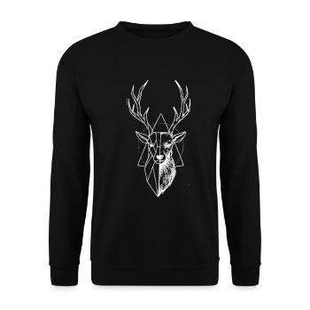 schwarzwald hirsch hirschkopf - Unisex Pullover - Schwarz - Vorne - Alina (178cm) & Michal (187cm)