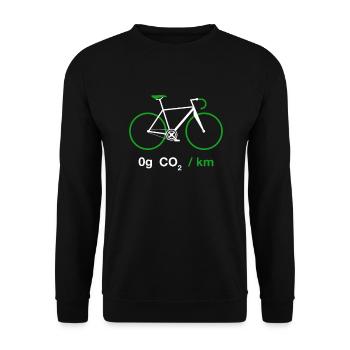 Cyclist Road Bike Environmental Protection Climate Climate Protection - Unisex Sweatshirt - black - Front - Alina (178cm) & Michal (187cm)