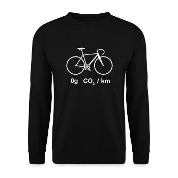 Cyclists CO2 Environment Climate Climate Climate Protection Road bike - Unisex Sweatshirt - black - Front - Alina (178cm) & Michal (187cm)