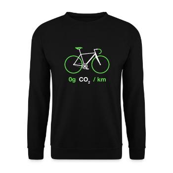 Road bike cyclist CO2 environment climate climate protection - Unisex Sweatshirt - black - Front - Alina (178cm) & Michal (187cm)