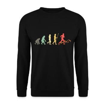 Trailrunnning trail runner trail runner - Unisex Sweatshirt - black - Front - Alina (178cm) & Michal (187cm)