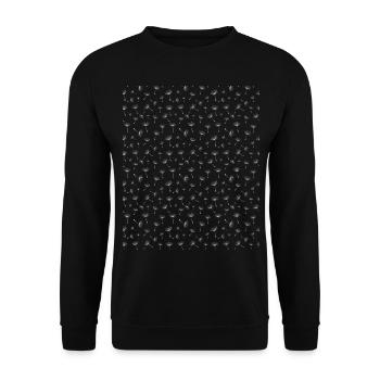 Pusteblumen Samen Pusteblume Löwenzahn Blume Same - Unisex Pullover - Schwarz - Vorne - Alina (178cm) & Michal (187cm)
