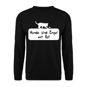 Hütehunde Hütehund Hunde Hund Hündchen Hundi - Unisex Pullover - Schwarz - Vorne - Alina (178cm) & Michal (187cm)