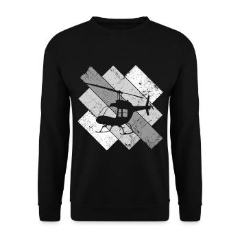Pilote de sauvetage pilote d'hélicoptère - Sweat-shirt Unisexe - noir - Devant - Alina (178cm) & Michal (187cm)