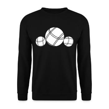 Boule Petanque Boccia Boules - Unisex Sweatshirt - black - Front - Alina (178cm) & Michal (187cm)