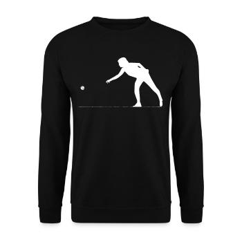 Boule Petanque Boccia Boules - Unisex Sweatshirt - black - Front - Alina (178cm) & Michal (187cm)