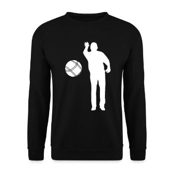 Boule Petanque Boccia Boules - Unisex Sweatshirt - black - Front - Alina (178cm) & Michal (187cm)