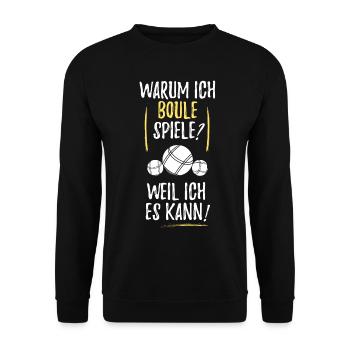 Boule Petanque Boccia Boules - Unisex Pullover - Schwarz - Vorne - Alina (178cm) & Michal (187cm)