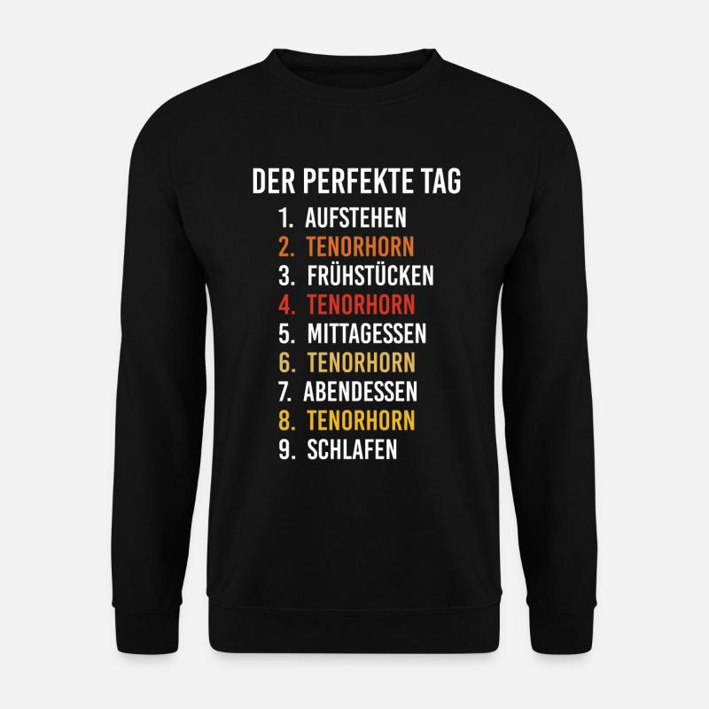 Tenorhorn Blasinstrument Geschenk Tenorhornist - Unisex Pullover - Schwarz