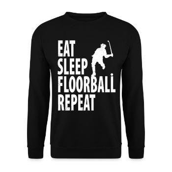 Floorball - Unisex Pullover - Schwarz - Vorne - Alina (178cm) & Michal (187cm)